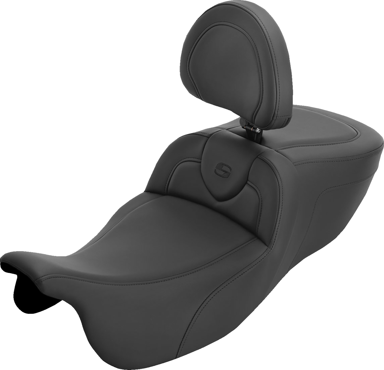 SADDLEMEN Roadsofa™ Extended Reach Seat - with Backrest - Plain - FLRT/FLTRT '15-'25 815-07-188BR