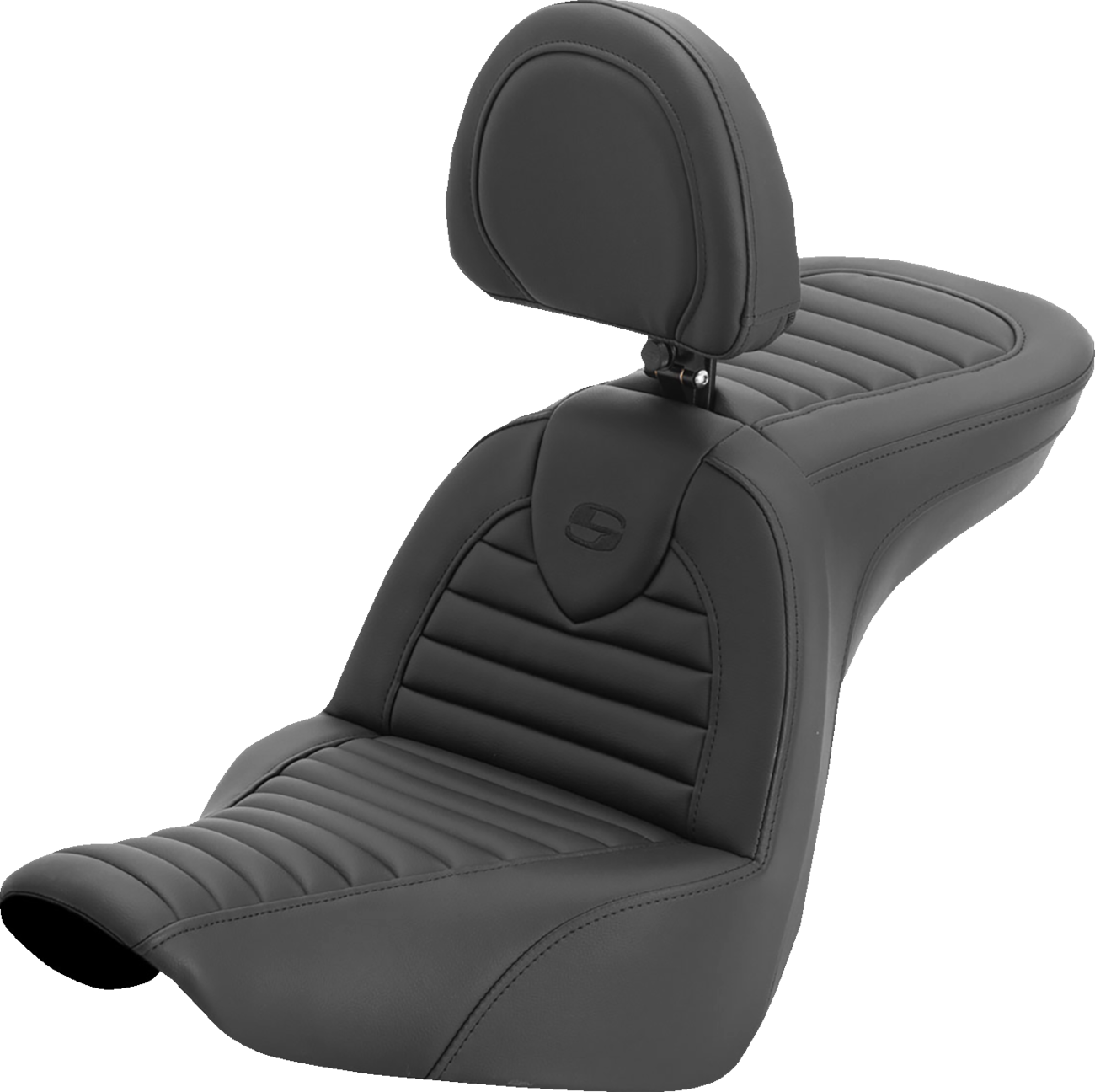 SADDLEMEN Roadsofa™ Seat - with Backrest - Tuck-n-Rolll - FL/FX '18-'26 818-29-202B0