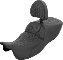 SADDLEMEN Roadsofa™ Extended Reach Seat - with Backrest - Tri-Gripper - FLRT/FLTRT '15-'25 815-07-211B0