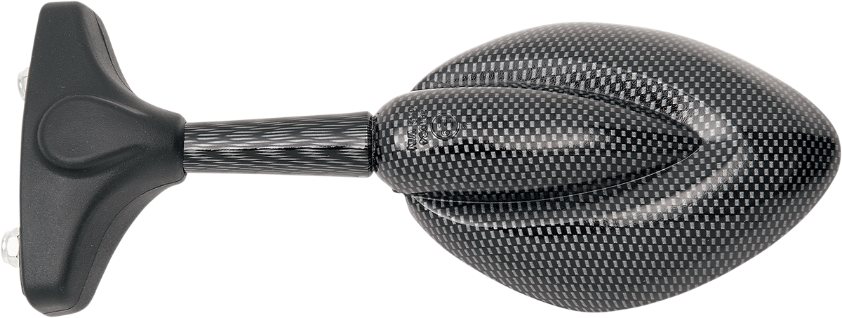 PARTS UNLIMITED Mirror - Side View - Teardrop - Carbon Fiber - Left/Right - Each JY121A-C/F LOOK
