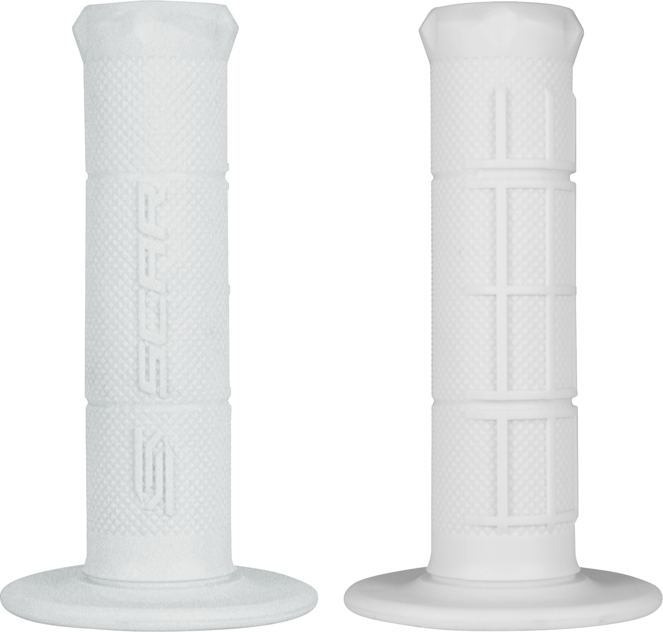 SCAR RACING Single Density Grips - White GOSW