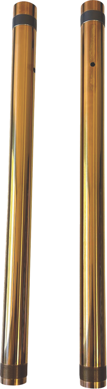 PRO-ONE PERF.MFG. Fork Tubes - 43 mm - Stock Length - Gold TIN - Inverted 105430G