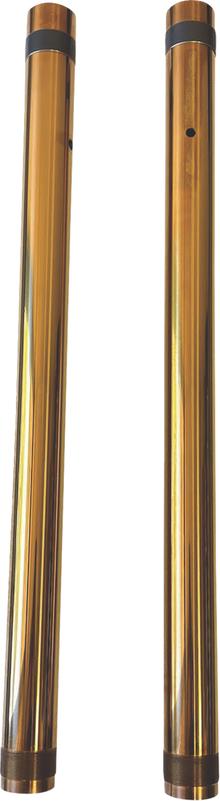 PRO-ONE PERF.MFG. Fork Tubes - 43 mm - Stock Length - Gold TIN - Inverted 105430G