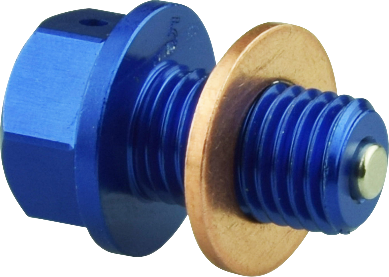 SCAR RACING Magnetic Drain Plug - Oil - Blue - Yamaha MODP100
