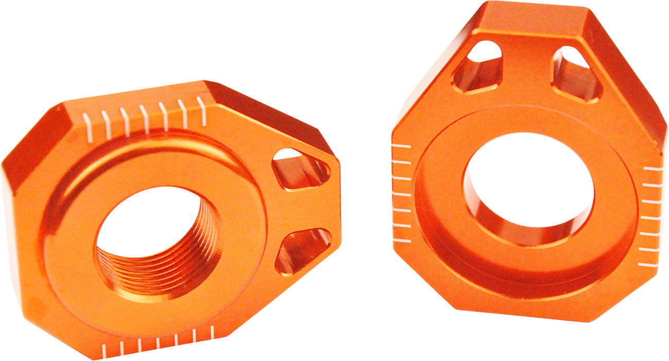 SCAR RACING Axle Blocks - Orange - Gas Gas/Husqvarna/KTM AB502