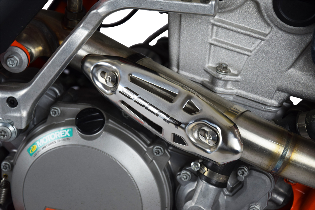 SCAR RACING Universal Exhaust Heat Protector - Stainless Steel - 4-Stroke UHP