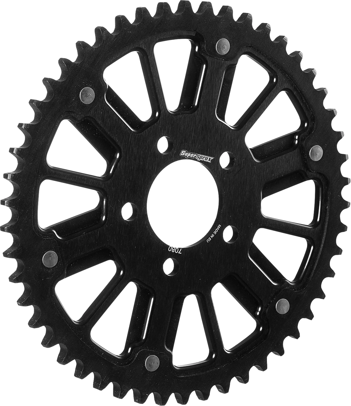 SUPERSPROX Stealth Rear Sprocket - 49 Tooth - Black/Black - Big Twin/Sportster RST-7080:49-BLK