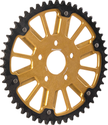 SUPERSPROX Stealth Rear Sprocket - 49 Tooth - Black/Gold - Big Twin/Sportster RST-7080:49-GLD