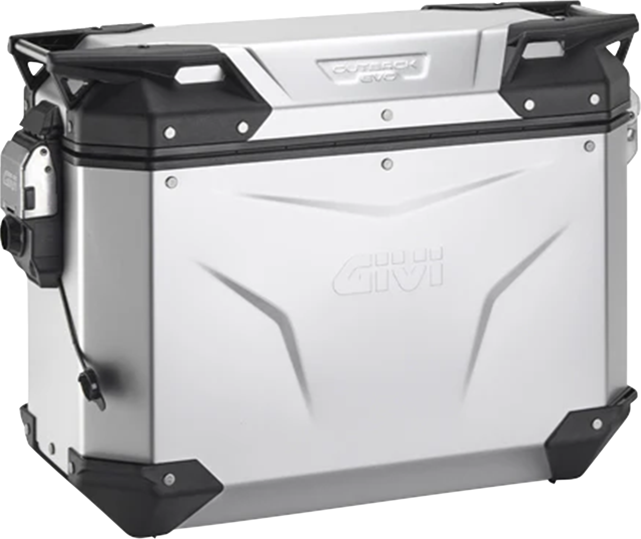 GIVI Outback Evo Side Case - Left - 37 Liter - Silver Anodized OBKEV37AAL