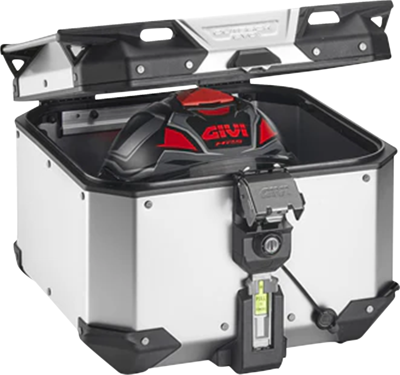 GIVI Outback Evo Top Case - 42 Liter - Anodized Silver OBKEV42AA