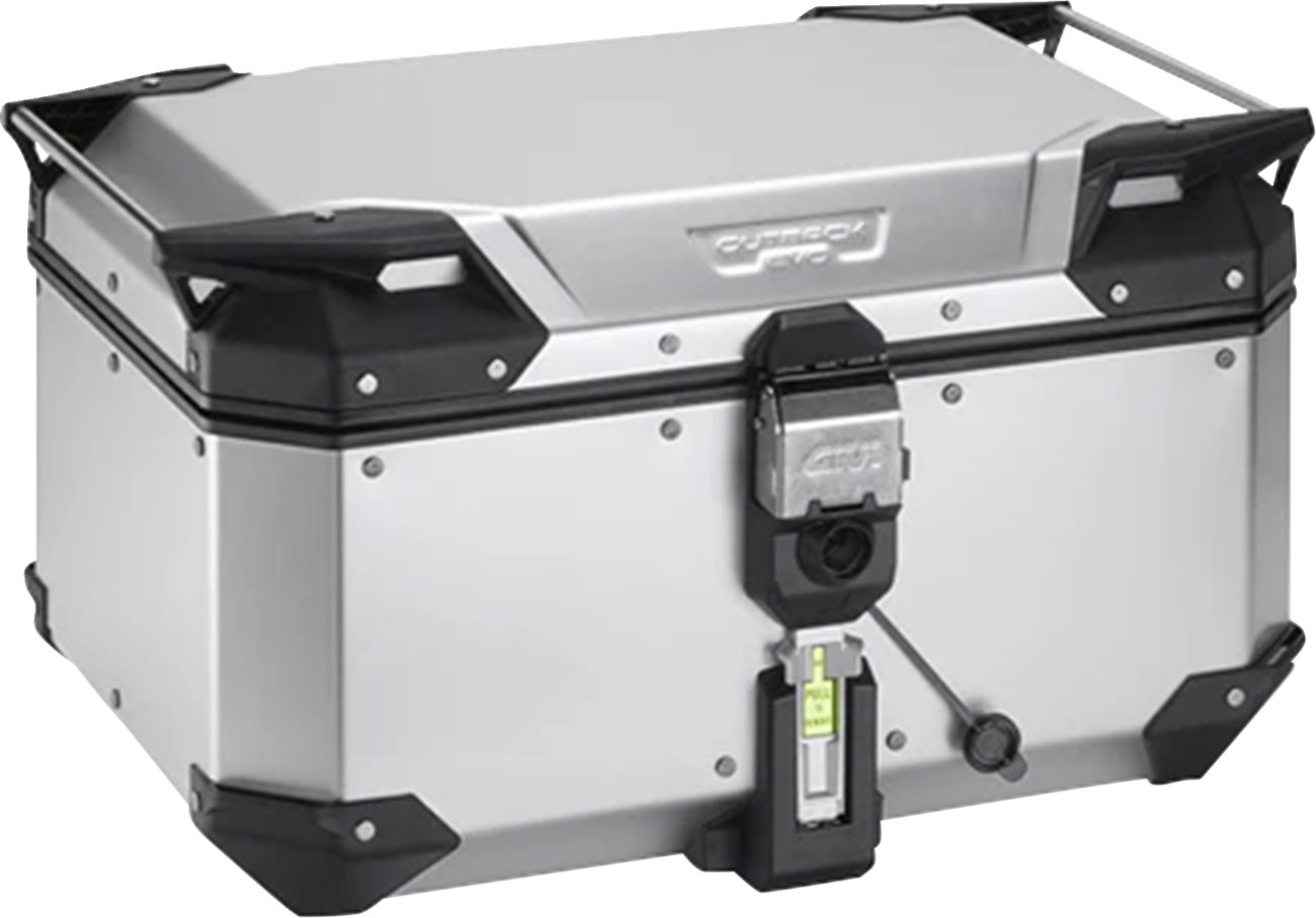 GIVI Outback Evo Top Case - 58 Liter - Anodized Silver OBKEV58AA