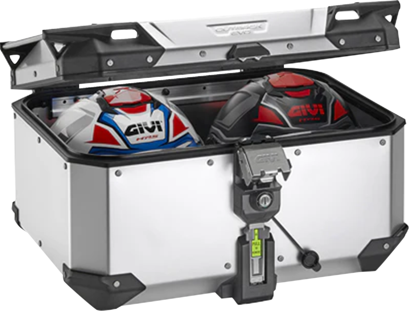 GIVI Outback Evo Top Case - 58 Liter - Anodized Silver OBKEV58AA