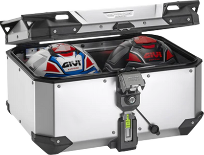 GIVI Outback Evo Top Case - 58 Liter - Anodized Silver OBKEV58AA