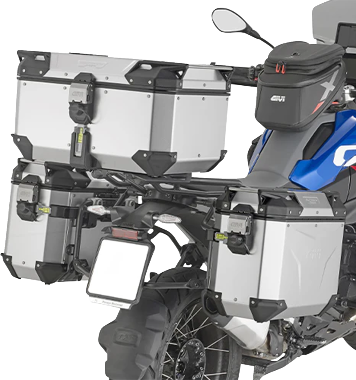 GIVI Outback Evo Top Case - 58 Liter - Anodized Silver OBKEV58AA