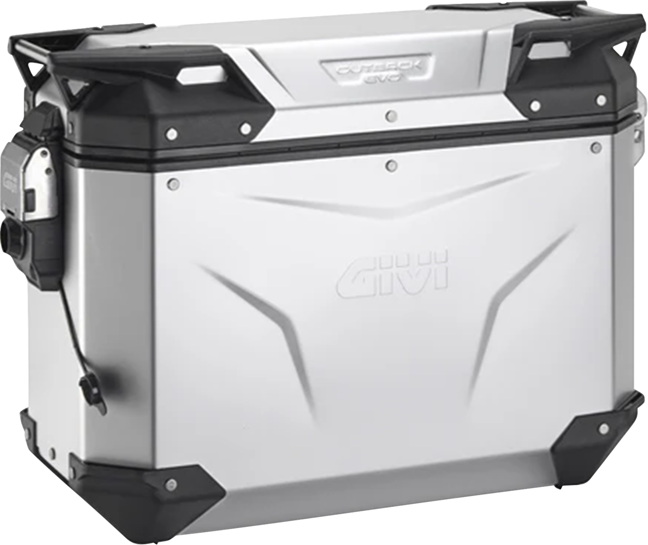 GIVI Outback Evo Side Case - Right - 37 Liter - Silver Anodized OBKEV37AAR