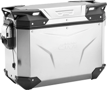 GIVI Outback Evo Side Case - Left - 37 Liter - Silver OBKEV37AL