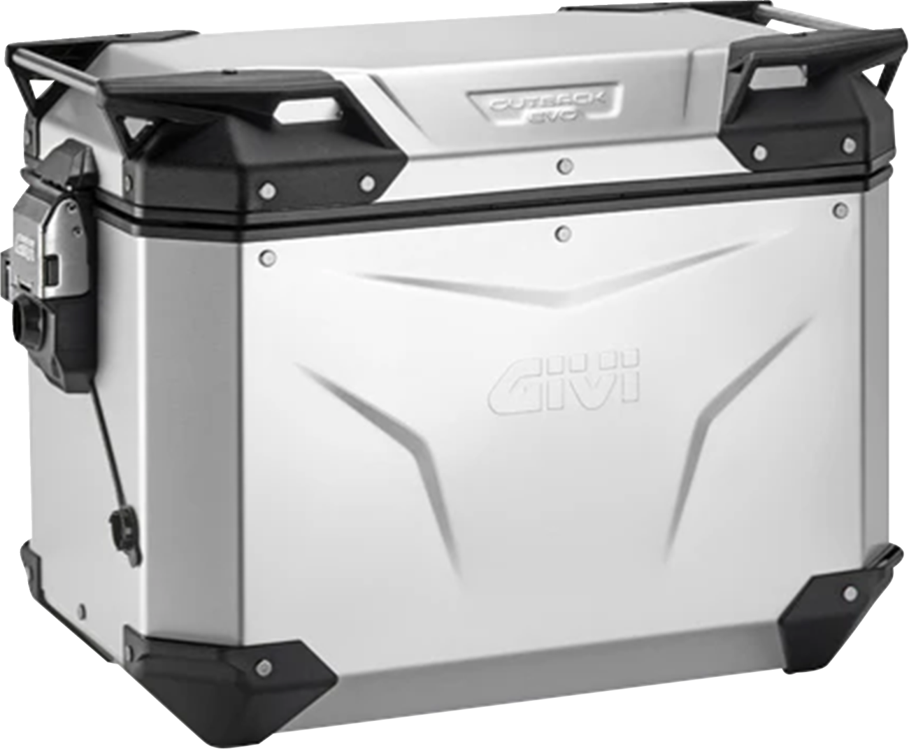 GIVI Outback Evo Side Case - Left - 48 Liter - Silver Anodized OBKEV48AAL