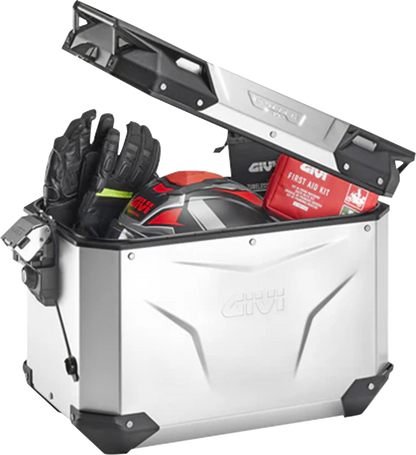 GIVI Outback Evo Side Case - Right - 48 Liter - Silver Anodized OBKEV48AAR