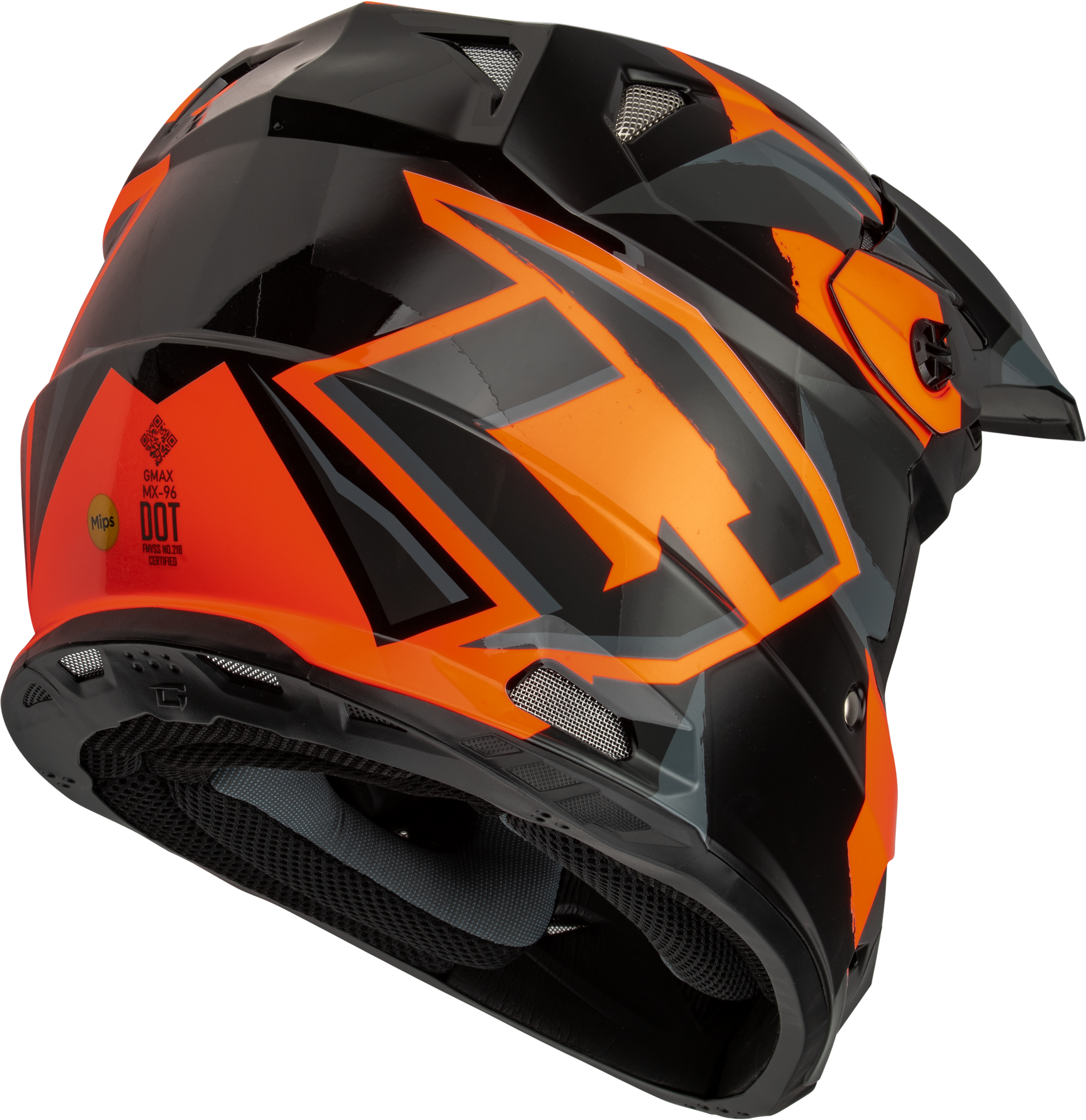 Mx 96 Splinter Helmet Black/Orange Sm