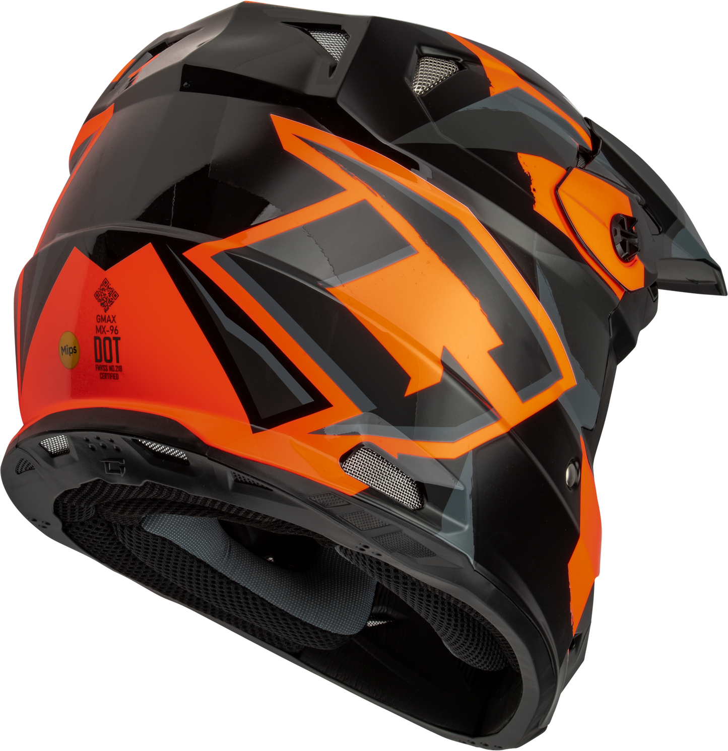 Mx 96 Splinter Helmet Black/Orange Lg