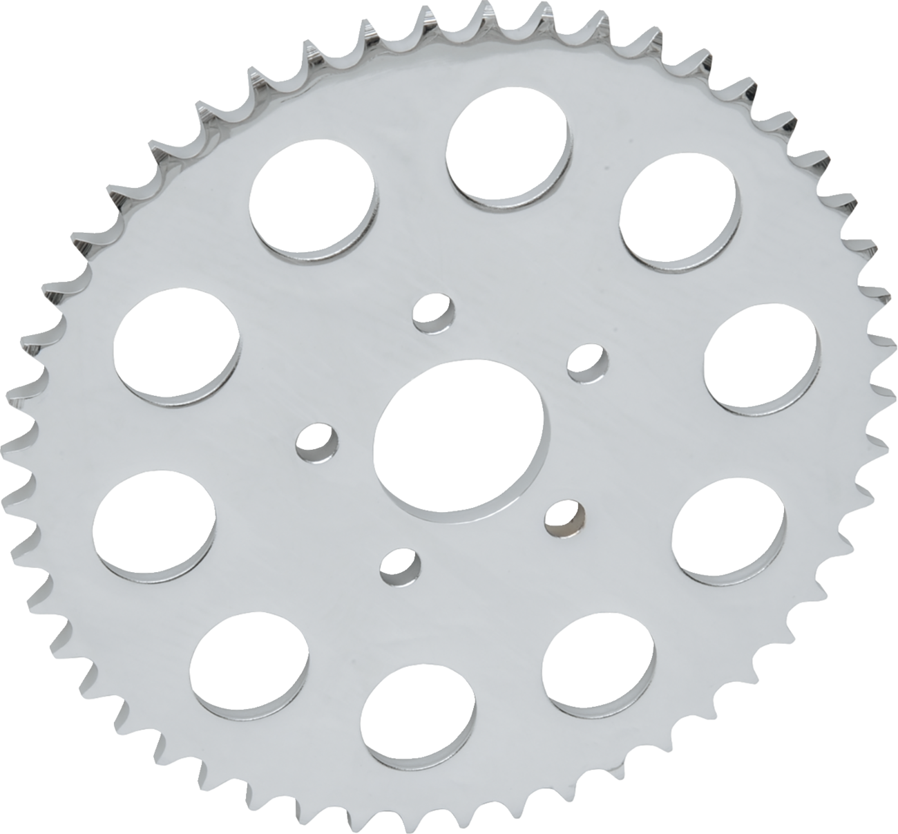 DRAG SPECIALTIES Rear Sprocket - Flat - 51 Tooth - Chrome - Big Twin D26-0143-51