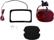 PAUL YAFFE BAGGER NATION French Fix Rear Fender - Black Plate Frame - Red Tail Light - HD - Softail PYO:FF-B-R