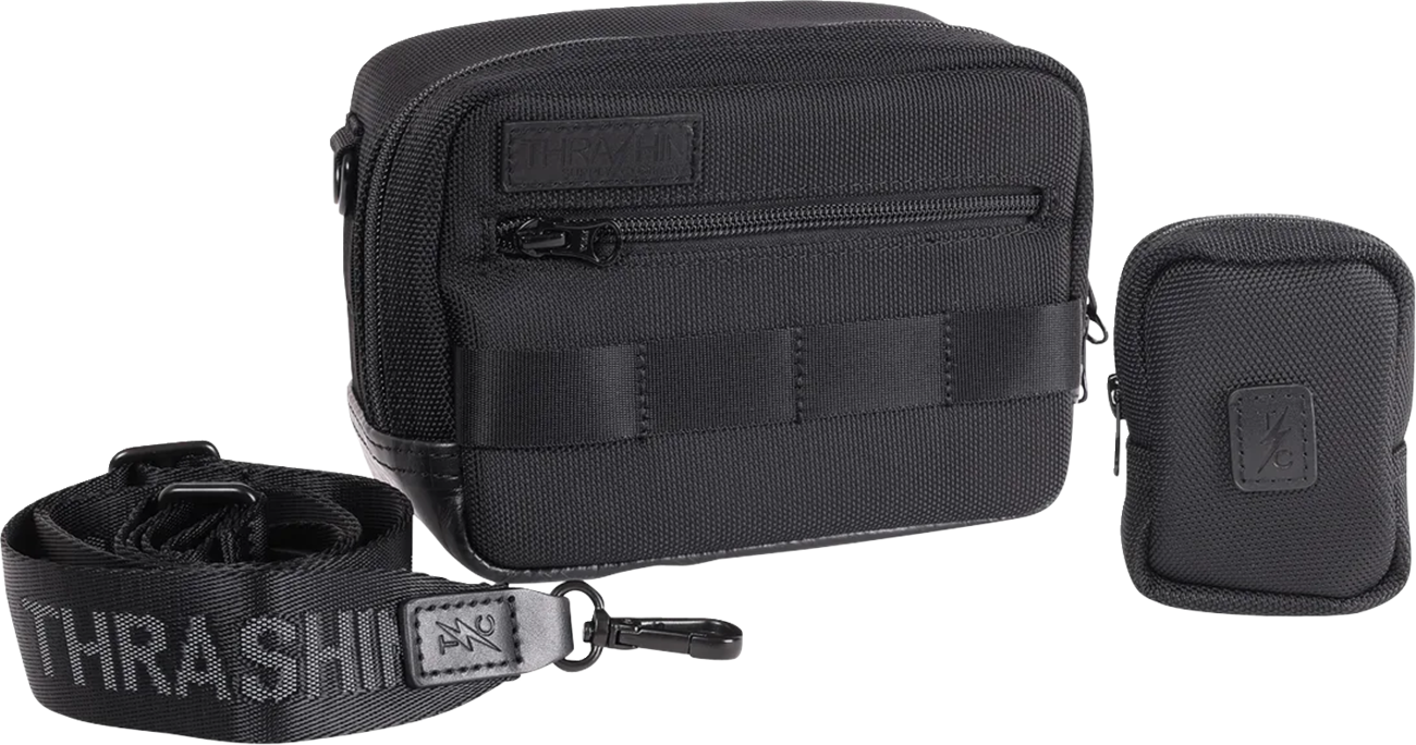 THRASHIN SUPPLY CO. Crossbody Handlebar Bag - Black/Pink THB-0037