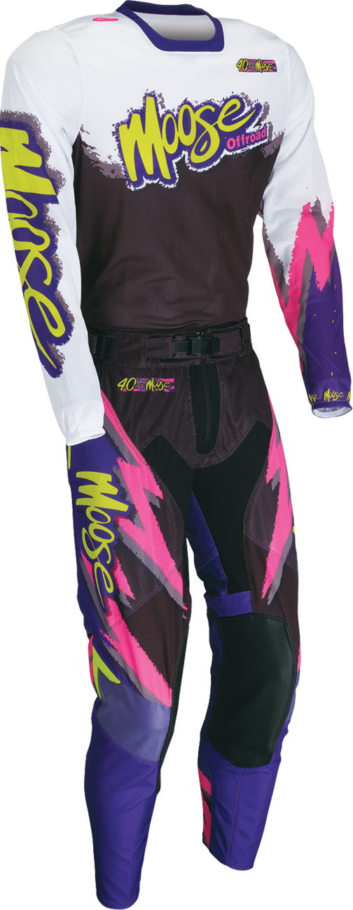 MOOSE OFFROAD Sahara LE Pants - White/Black/Purple - US 26 Slim 2901-12912