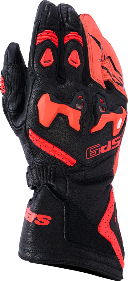ALPINESTARS SP-9 Gloves - Black/Fluo Red - Small 3500526-1030-S