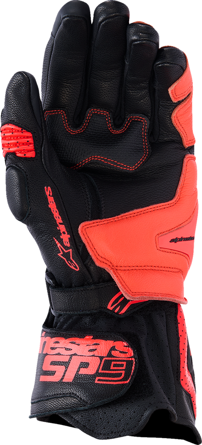 ALPINESTARS SP-9 Gloves - Black/Fluo Red - 2XL 3500526-1030-2XL