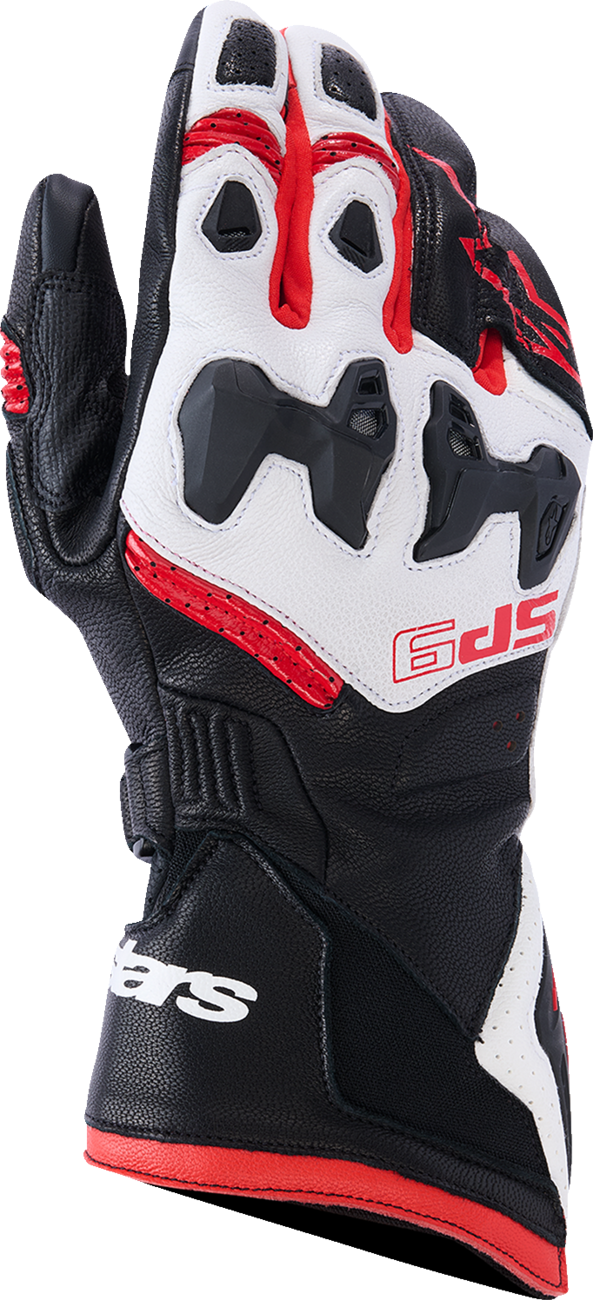 ALPINESTARS SP-9 Gloves - Black/White/Bright Red - Large 3500526-1304-L