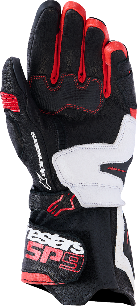 ALPINESTARS SP-9 Gloves - Black/White/Bright Red - Large 3500526-1304-L