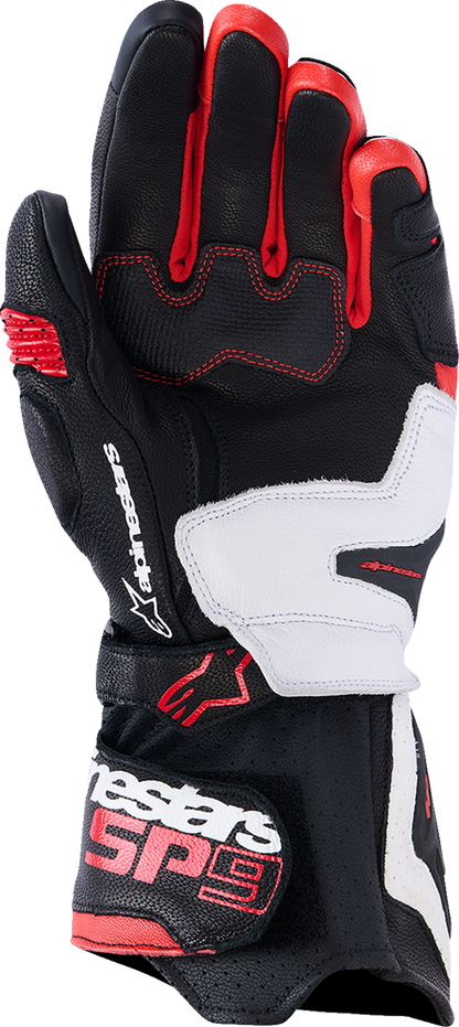 ALPINESTARS SP-9 Gloves - Black/White/Bright Red - Large 3500526-1304-L