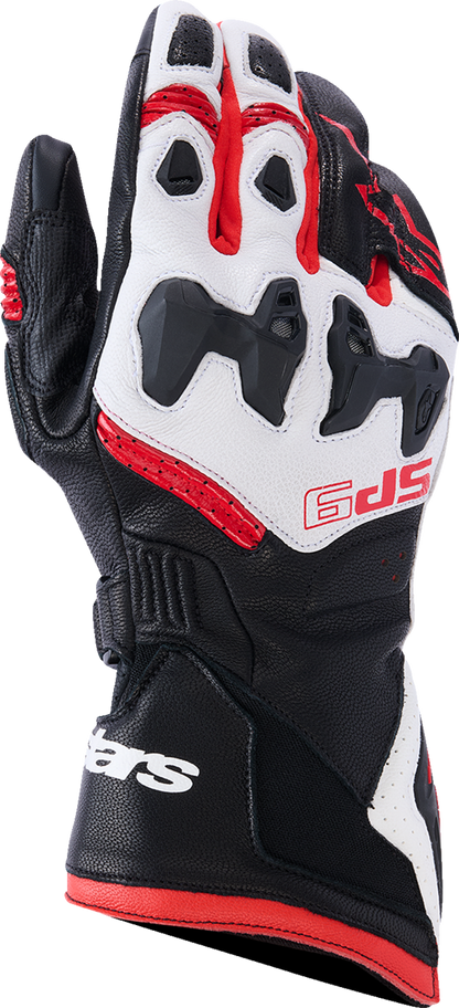 ALPINESTARS SP-9 Gloves - Black/White/Bright Red - XL 3500526-1304-XL