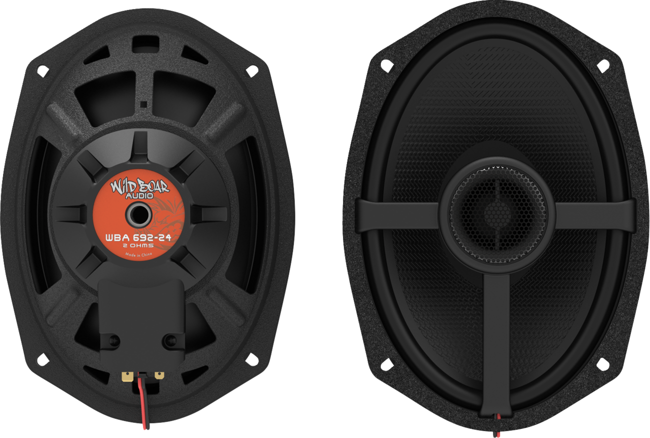 HOGTUNES Speakers - Saddlebag Cut-In Lids - 6X9 - 2 Ohm WBA 692-24