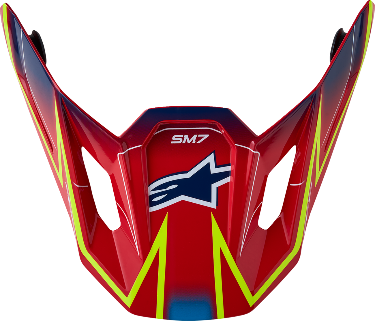 ALPINESTARS SM7 Visor - Cast - Red/Yellow Fluo/Blue 8981426-3226