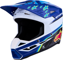 ALPINESTARS Youth SM3 Helmet - Falcon - Blue/White/Black/Pink Fluo - Large 8301327-7347- YL