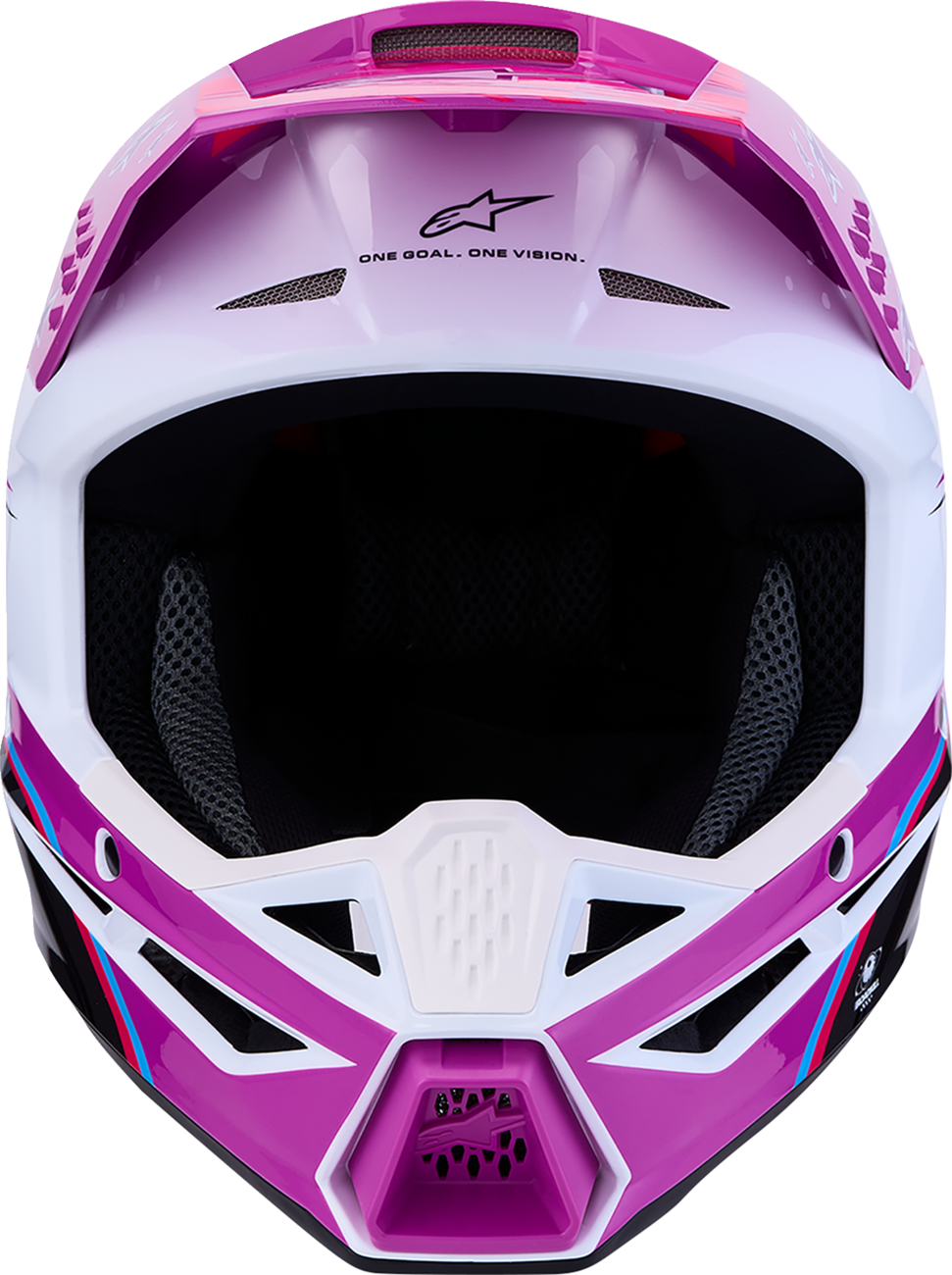 ALPINESTARS Youth SM3 Helmet - Falcon - Purple/White/Black/Pink Fluo - Medium 8301327-3222- YM