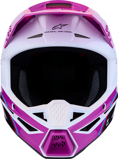 ALPINESTARS Youth SM3 Helmet - Falcon - Purple/White/Black/Pink Fluo - Medium 8301327-3222- YM