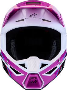 ALPINESTARS Youth SM3 Helmet - Falcon - Purple/White/Black/Pink Fluo - Large 8301327-3222- YL