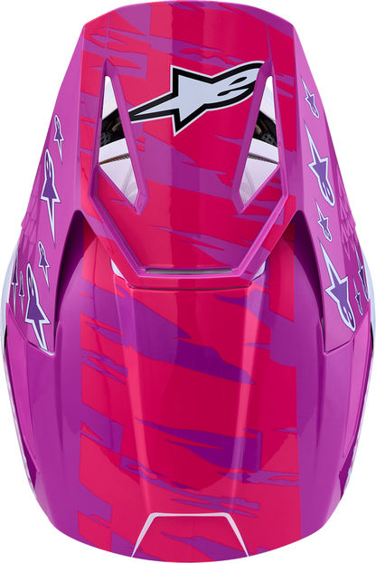ALPINESTARS Youth SM3 Helmet - Falcon - Purple/White/Black/Pink Fluo - Large 8301327-3222- YL