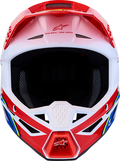 ALPINESTARS SM3 Helmet - Falcon - Red Fluo/White/Blue/Yellow Fluo - Large 8300927-3206-L