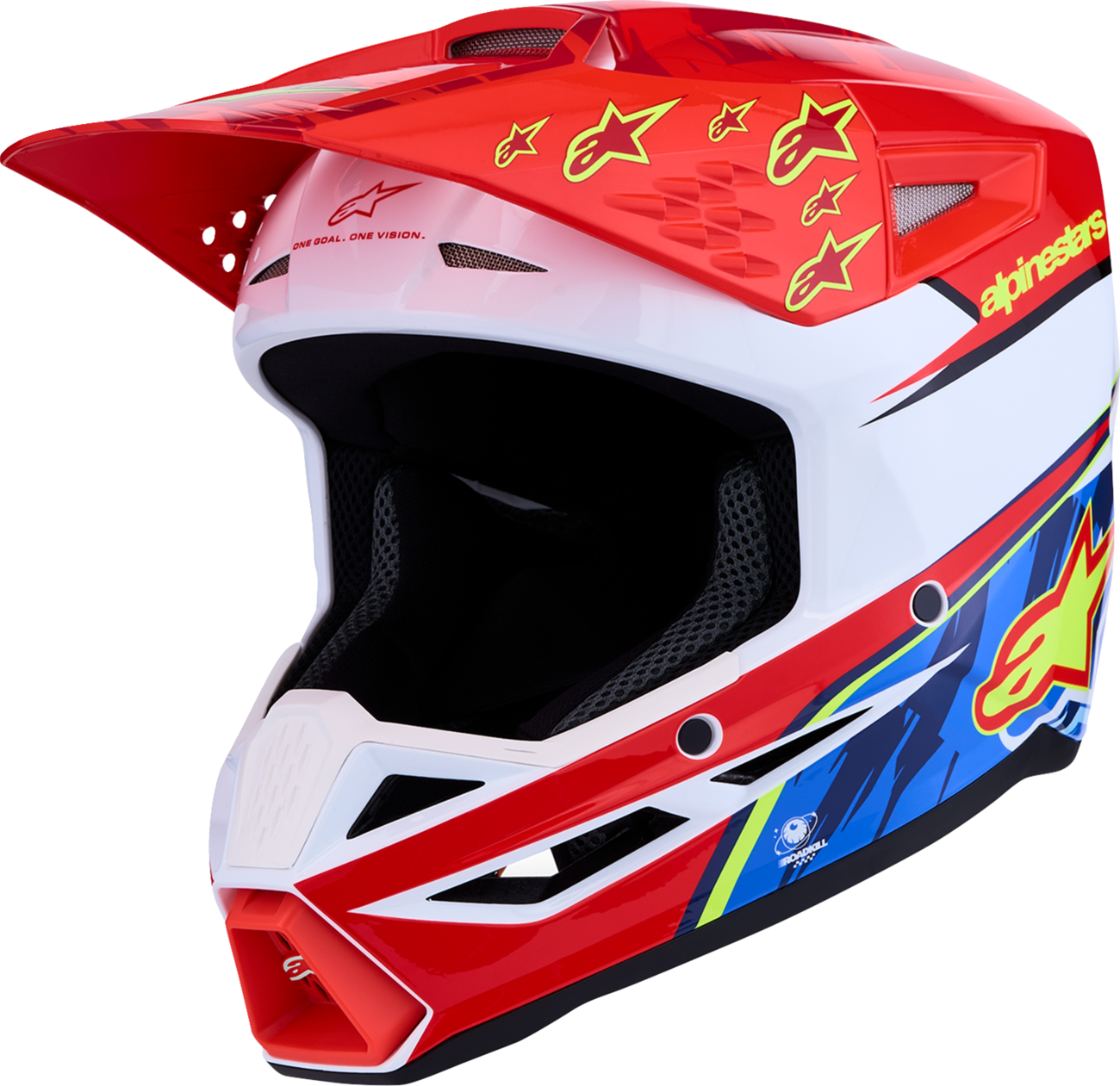 ALPINESTARS SM3 Helmet - Falcon - Red Fluo/White/Blue/Yellow Fluo - XL 8300927-3206-XL