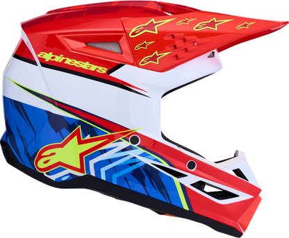 ALPINESTARS SM3 Helmet - Falcon - Red Fluo/White/Blue/Yellow Fluo - XL 8300927-3206-XL
