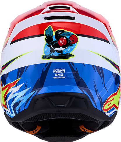 ALPINESTARS SM3 Helmet - Falcon - Red Fluo/White/Blue/Yellow Fluo - 2XL 8300927-3206-2X