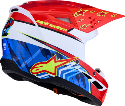 ALPINESTARS SM3 Helmet - Falcon - Red Fluo/White/Blue/Yellow Fluo - XL 8300927-3206-XL
