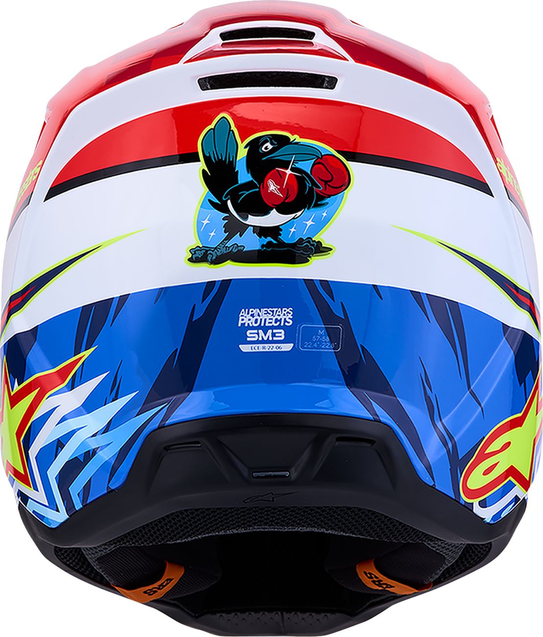 ALPINESTARS SM3 Helmet - Falcon - Red Fluo/White/Blue/Yellow Fluo - XL 8300927-3206-XL