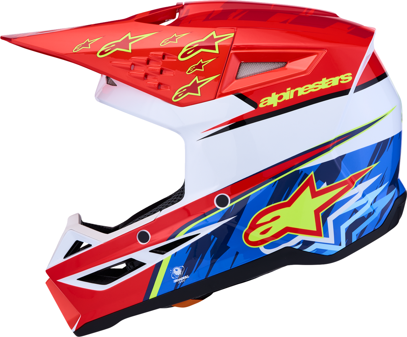 ALPINESTARS SM3 Helmet - Falcon - Red Fluo/White/Blue/Yellow Fluo - XL 8300927-3206-XL