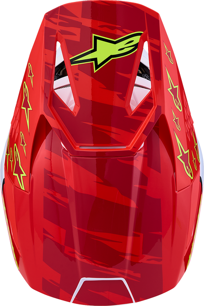 ALPINESTARS SM3 Helmet - Falcon - Red Fluo/White/Blue/Yellow Fluo - 2XL 8300927-3206-2X