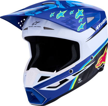 ALPINESTARS SM3 Helmet - Falcon - Blue/White/Black/Pink Fluo - XL 8300927-7347-XL